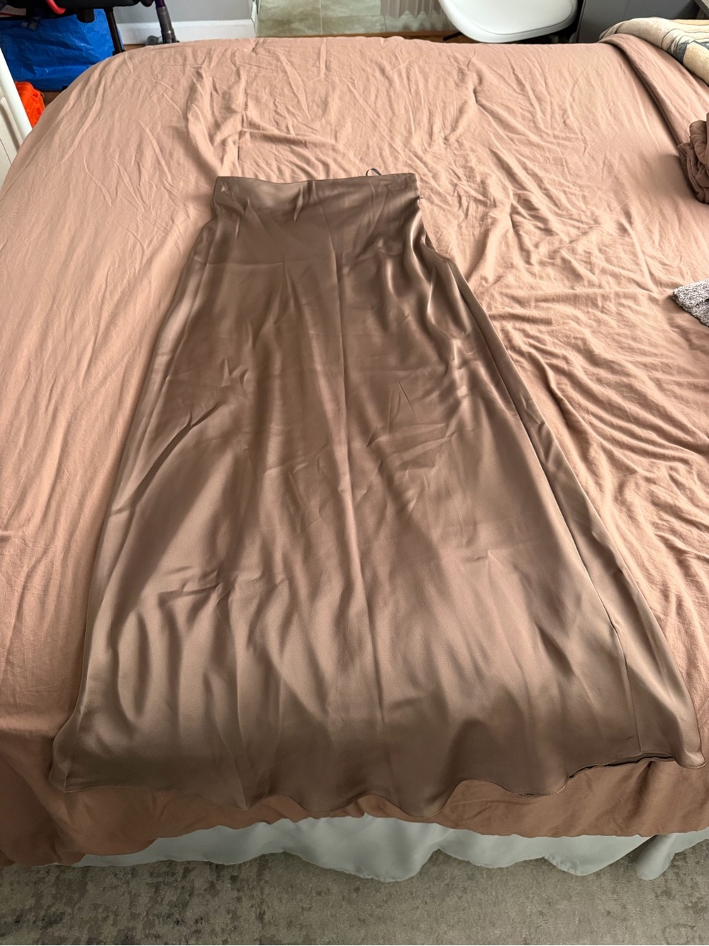Primark Brown Satin Maxi Skirt
